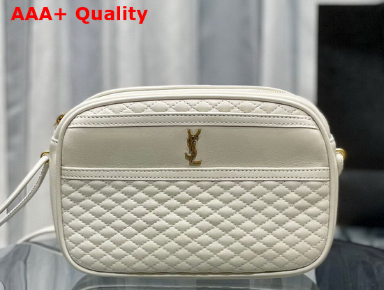 Saint Laurent Victoire Camera Bag in Quilted Lambskin Blanc Vintage Replica