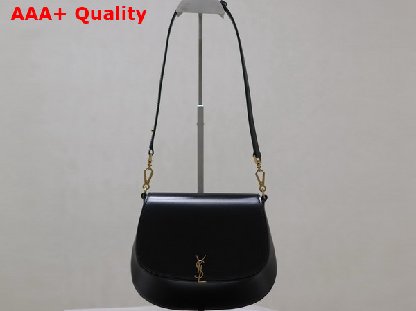 Saint Laurent Voltaire Top Handle Bag in Black Box Saint Laurent Leather Replica