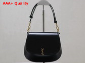 Saint Laurent Voltaire Top Handle Bag in Black Box Saint Laurent Leather Replica