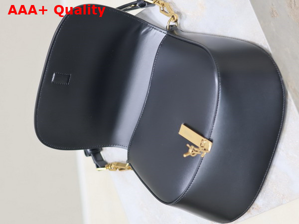 Saint Laurent Voltaire Top Handle Bag in Black Box Saint Laurent Leather Replica