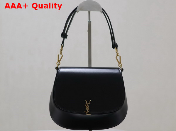 Saint Laurent Voltaire Top Handle Bag in Black Box Saint Laurent Leather Replica