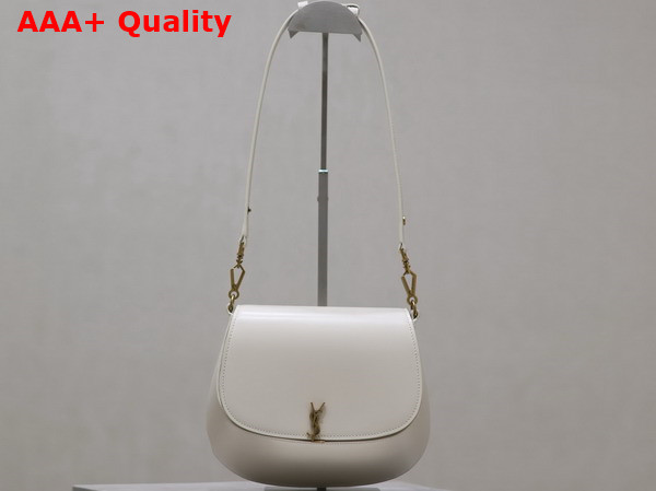 Saint Laurent Voltaire Top Handle Bag in Blanc Vintage Box Saint Laurent Leather Replica