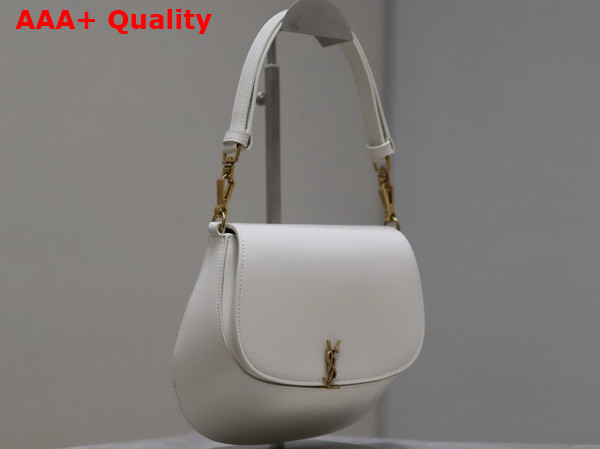 Saint Laurent Voltaire Top Handle Bag in Blanc Vintage Box Saint Laurent Leather Replica