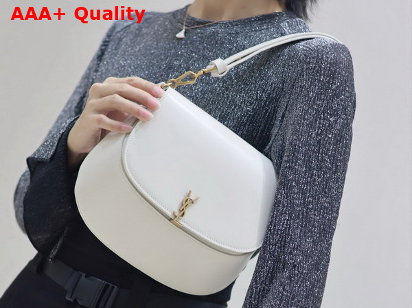 Saint Laurent Voltaire Top Handle Bag in Blanc Vintage Box Saint Laurent Leather Replica