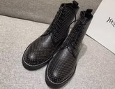 Saint Laurent William 25 Studded Lace Up Boot in Black Leather For Sale