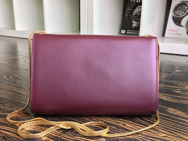 Small Monogram Saint Laurent Tassel Satchel In Oxblood Leather for Sale