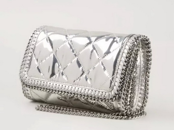 Falabella Quilted Metallic Tiny Clutch for Sale