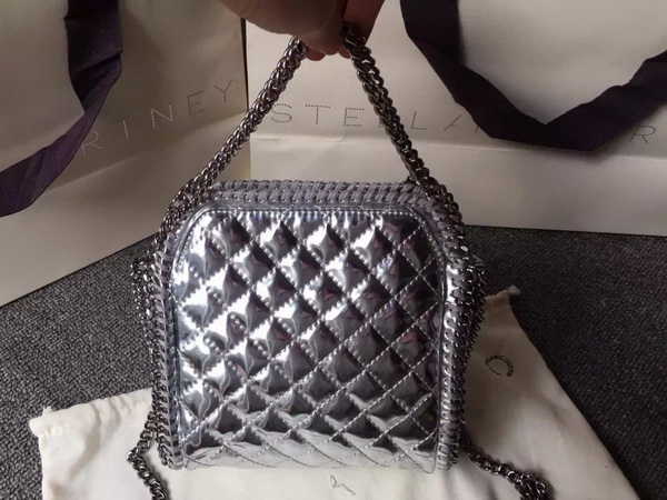 Falabella Quilted Metallic Tiny Tote Bag for Sale