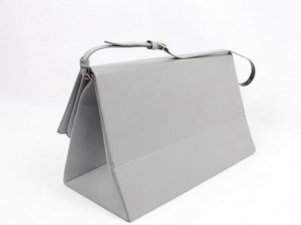 Stella McCartney Beckett Bag In Light Grey Patent Leather for Sale