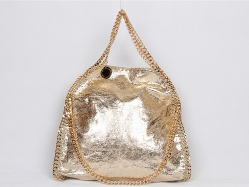 Stella McCartney Falabella Fold Over Tote Bag Gold for Sale