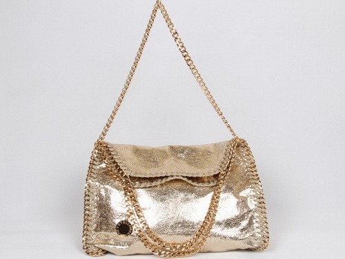 Stella McCartney Falabella Fold Over Tote Bag Gold for Sale