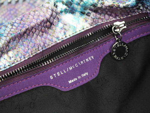 Stella McCartney Falabella Shoulder Bag Blue Snake for Sale