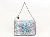 Stella McCartney Falabella Shoulder Bag Blue Snake for Sale