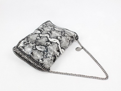 Stella McCartney Falabella Shoulder Bag Grey Snake for Sale