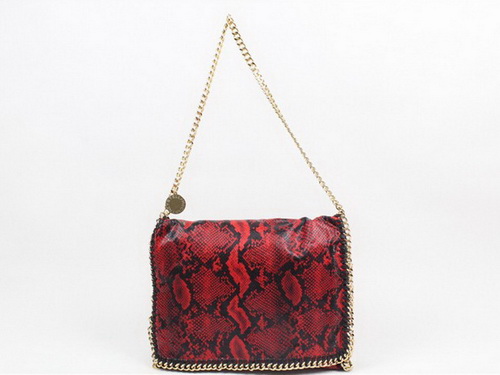 Stella McCartney Falabella Shoulder Bag Red Snake for Sale