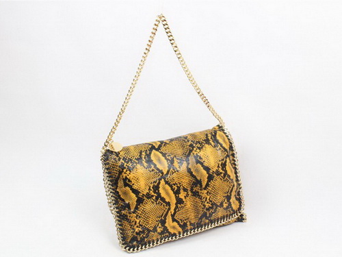 Stella McCartney Falabella Shoulder Bag Yellow Snake for Sale