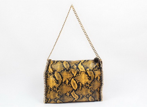 Stella McCartney Falabella Shoulder Bag Yellow Snake for Sale