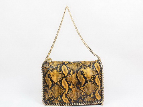 Stella McCartney Falabella Shoulder Bag Yellow Snake for Sale