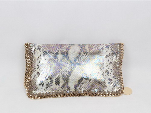 Stella McCartney Falabella Snake Print Fold over Clutch Bag for Sale