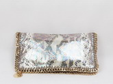 Stella McCartney Falabella Snake Print Fold over Clutch Bag for Sale