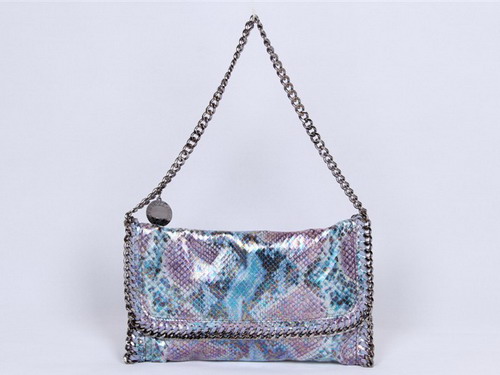 Stella McCartney Faux Python Falabella Shoulder Bag Blue for Sale