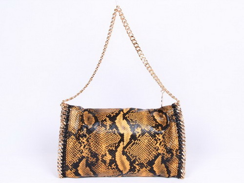 Stella McCartney Faux Python Falabella Shoulder Bag Orange for Sale