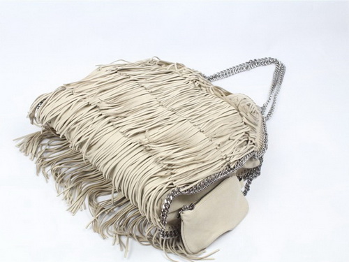 Stella McCartney Fringed Falabella Tote Cream for Sale