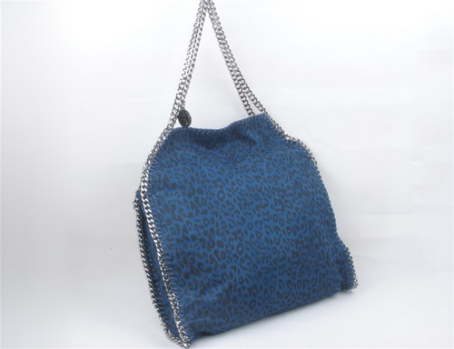 Stella McCartney Leopard Print Falabella Tote Bag Blue for Sale