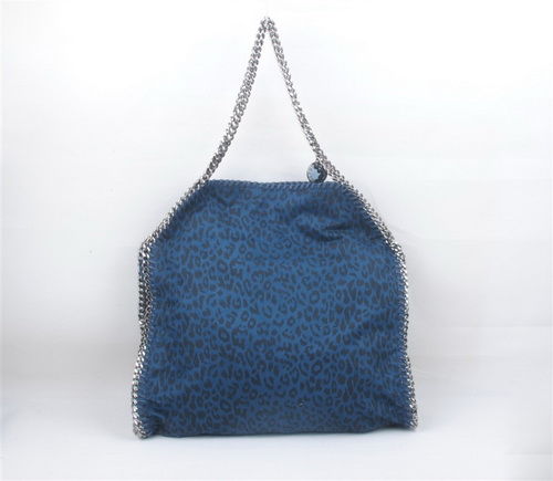 Stella McCartney Leopard Print Falabella Tote Bag Blue for Sale