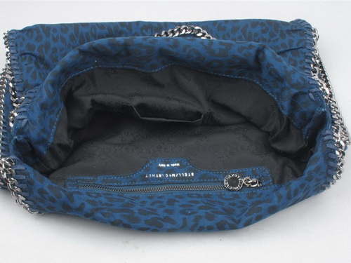 Stella McCartney Leopard Print Falabella Tote Bag Blue for Sale