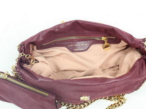 Stella McCartney Medium Foldover Tote Burgundy Patent Leather for Sale