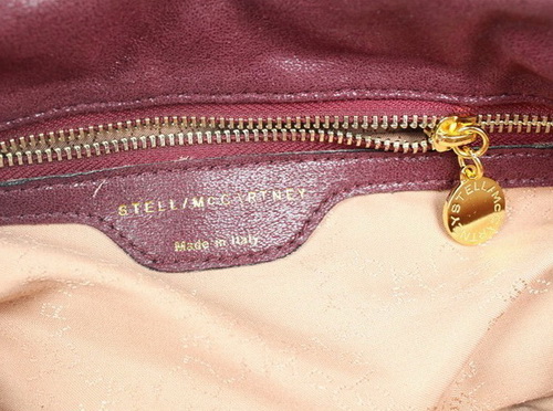 Stella McCartney Medium Foldover Tote Burgundy Patent Leather for Sale