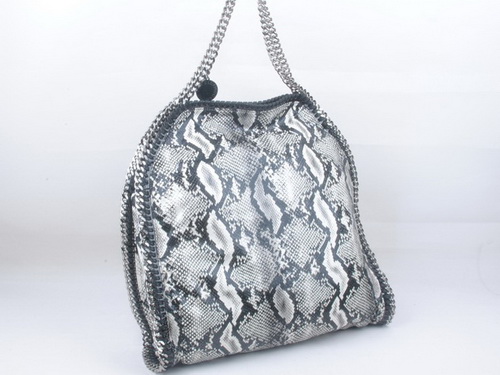 Stella McCartney Snake Print Falabella Tote Grey for Sale