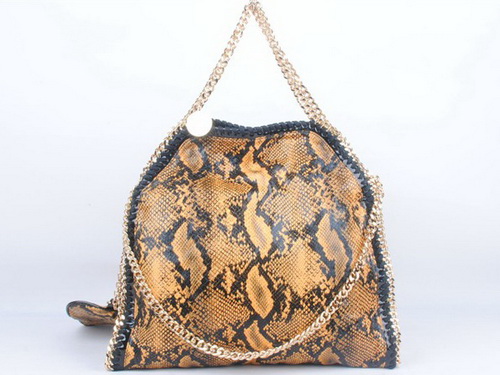 Stella McCartney Snake Print Falabella Tote Yellow for Sale