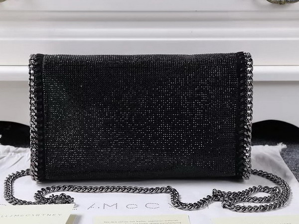 Stella Mccartney Falabella Cristal Stones Cross Body Bag in Black for Sale