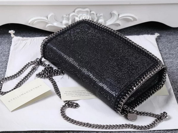 Stella Mccartney Falabella Cristal Stones Cross Body Bag in Black for Sale