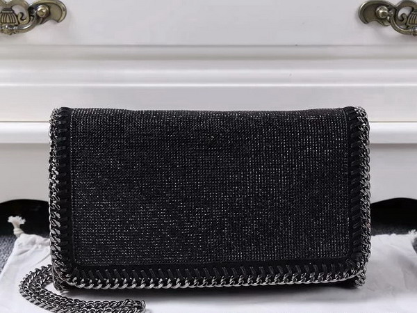 Stella Mccartney Falabella Cristal Stones Cross Body Bag in Black for Sale