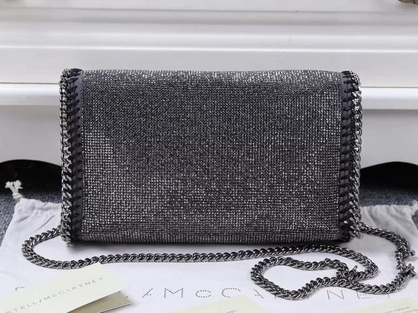 Stella Mccartney Falabella Cristal Stones Cross Body Bag in Ruthenium for Sale