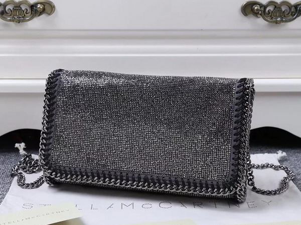 Stella Mccartney Falabella Cristal Stones Cross Body Bag in Ruthenium for Sale