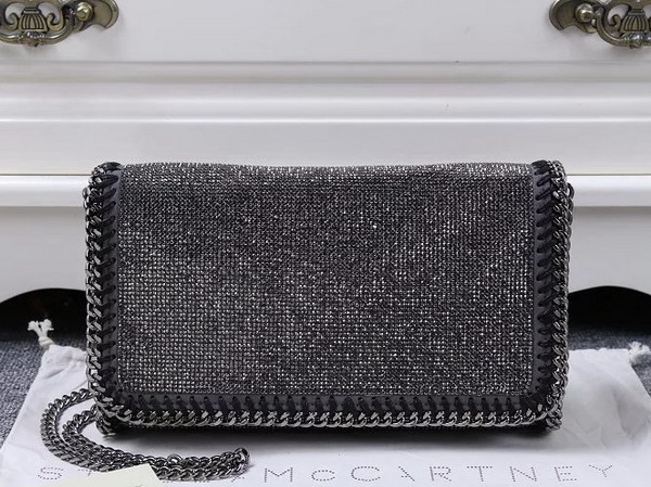 Stella Mccartney Falabella Cristal Stones Cross Body Bag in Ruthenium for Sale