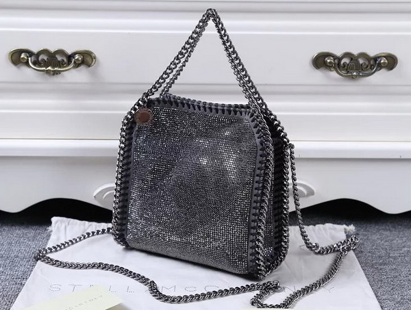 Stella Mccartney Falabella Crystal Stones Tiny Tote Ruthenium for Sale