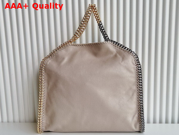 Stella Mccartney Falabella Fold Over Tote in Butter Cream Silver and Gold Chain Replica