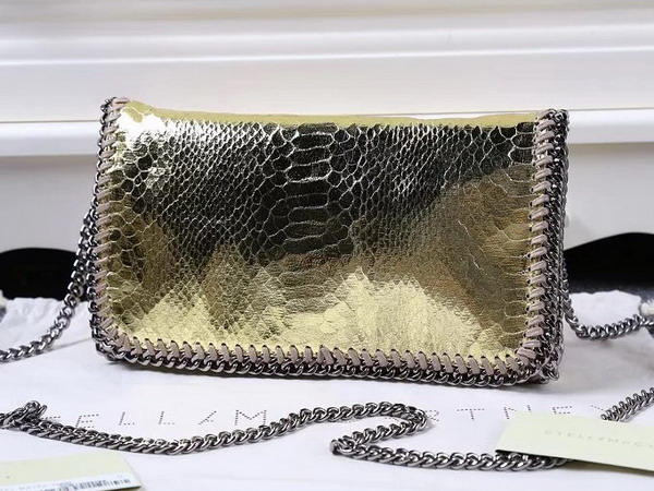 Stella Mccartney Falabella Metallic Alter Snake Cross Body Bag in Gold for Sale