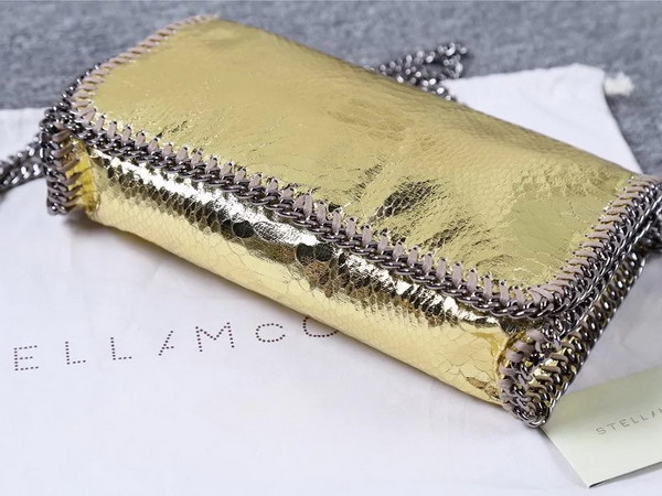 Stella Mccartney Falabella Metallic Alter Snake Cross Body Bag in Gold for Sale