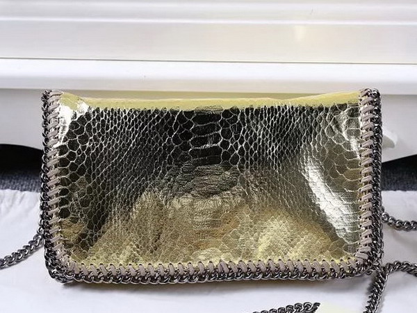 Stella Mccartney Falabella Metallic Alter Snake Cross Body Bag in Gold for Sale