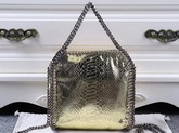 Stella Mccartney Falabella Metallic Alter Snake Tiny Tote in Gold for Sale