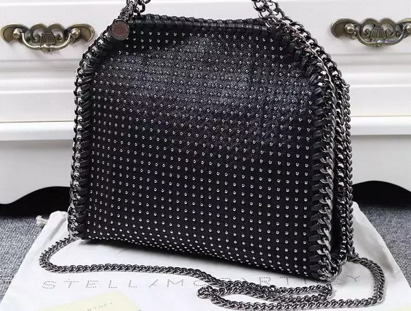 Stella Mccartney Falabella Studded Mini Tote in Black for Sale