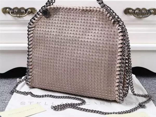 Stella Mccartney Falabella Studded Mini Tote in Camel for Sale