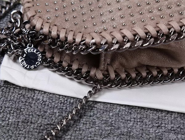 Stella Mccartney Falabella Studded Mini Tote in Camel for Sale