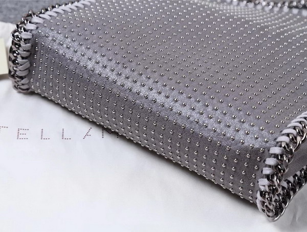 Stella Mccartney Falabella Studded Mini Tote in Light Grey for Sale